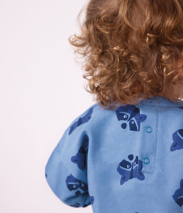 Baby-Set Sweatshirt und Hose aus Baumwolle mit Tiermotiv blau/vielfarbig
