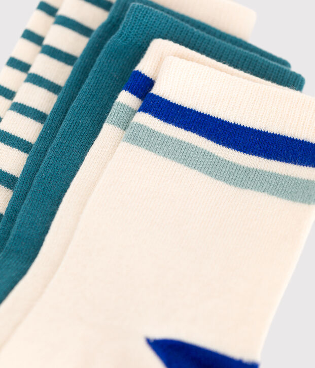 3er-Set Kinder-Socken aus Baumwolle mit Streifen vielfarbig