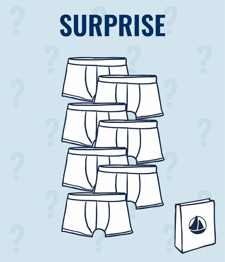 &Uuml;berraschungsset mit 7 Boxershorts f&uuml;r Jungen variante 1