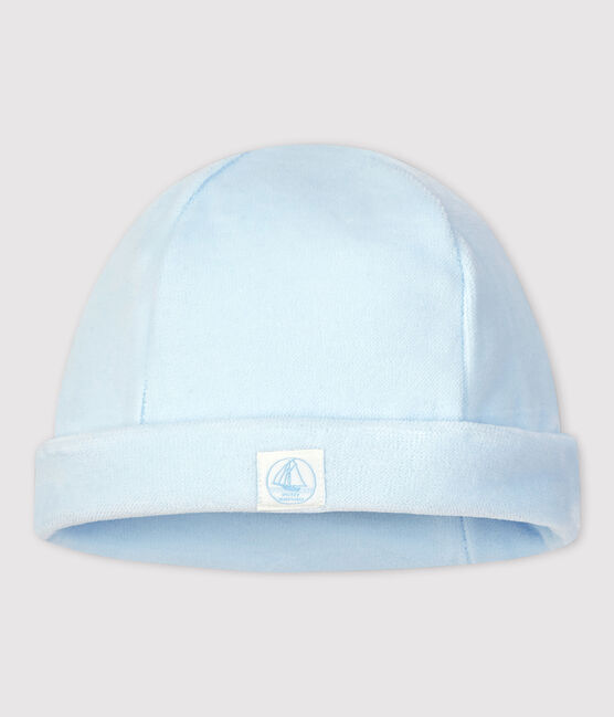 Baby-Mütze aus Bio-Baumwollnicki blau TOUDOU