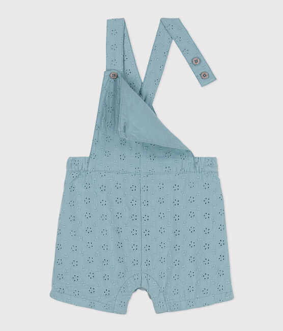 Kurze Baby-Overall in Broderie Anglaise grün MIMI