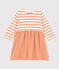 Langärmeliges Babykleid aus zwei Materialien SIENNA/ AVALANCHE