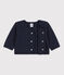 Baby-Cardigan aus gestepptem Doppeljersey blau SMOKING