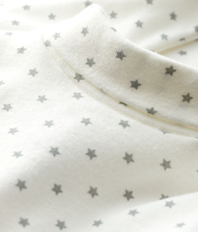 Lang&auml;rmliger Baby-Body f&uuml;r Jungen weiss/grau