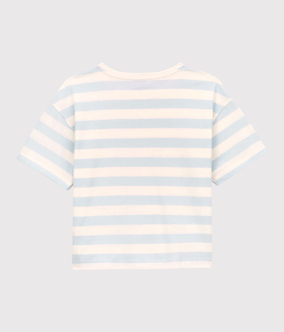 Damen-T-Shirt Das Boxy aus Baumwolle PLEINAIR/ MARSHMALLOW