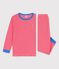 Kinderpyjama aus Bio-Baumwolle mit Ringelstreifen rot PEPS/weiss MARSHMALLOW