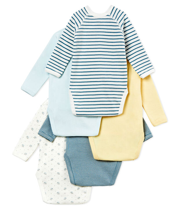 5er-Set Baby-Bodys f&uuml;r neugeborene Jungen vielfarbig