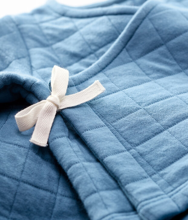 Zweiteiliges Baby-Set aus gesteppter Bio-Baumwolle blau