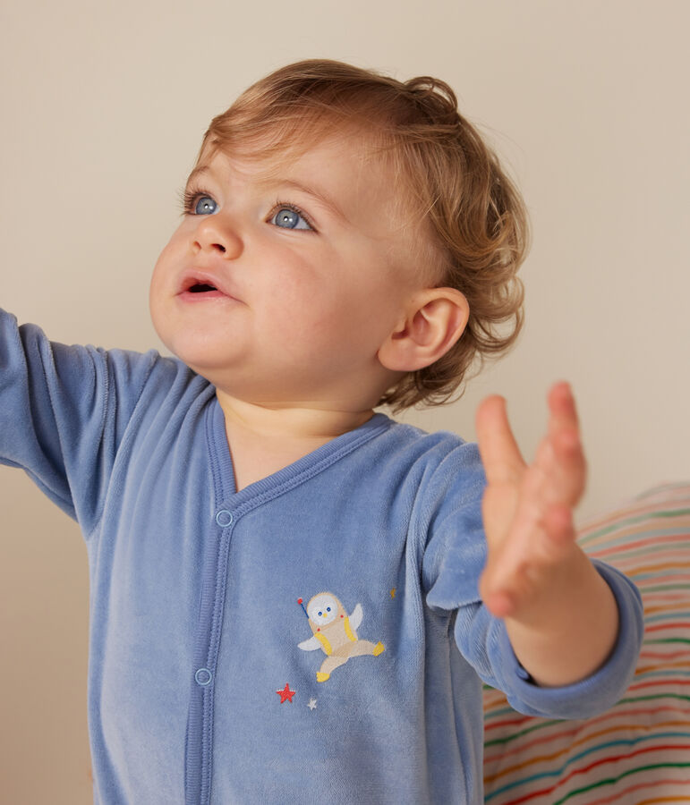 Strampler aus Nicki blau BEACH