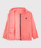 Kinder-Windjacke aus recyceltem Polyester Mädchen - Jungen rosa GROSEILLER/weiss MARSHMALLOW
