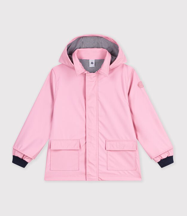 Ikonische Kinder-Regenjacke einfarbig rosa