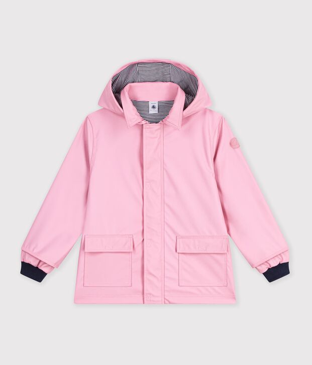 Ikonische Kinder-Regenjacke einfarbig rosa