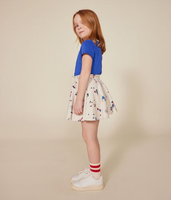 Kurzärmliges Kinder-T-Shirt aus Baumwolle für Mädchen blau CALVIN