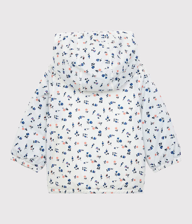 Warme Baby-Windjacke aus Polyester. weiss/vielfarbig