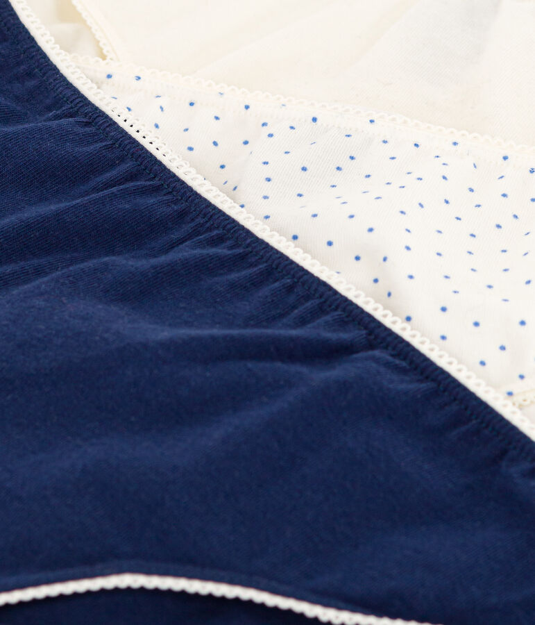 3er-Set getupfte Slips aus Baumwolle und Elastan f&uuml;r M&auml;dchen vielfarbig