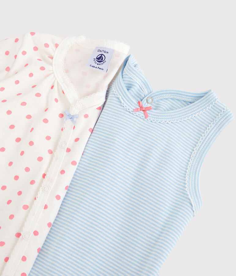 2er-Set Baby-Overall aus Baumwolle vielfarbig