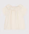 Kinder-Bluse aus Musselin für Mädchen weiss MARSHMALLOW