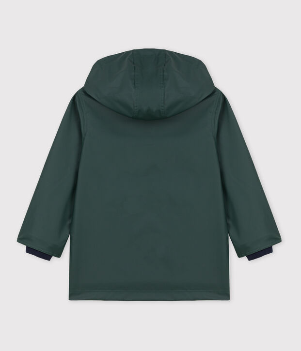 KLASSISCHE KINDER-REGENJACKE AUS RECYCELTEM MATERIAL gr&uuml;n