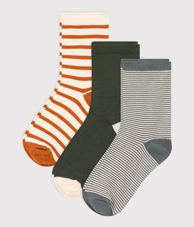 3er-Set Kindersocken mit Ringelstreifen vielfarbig
