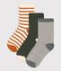 3er-Set Kindersocken mit Ringelstreifen