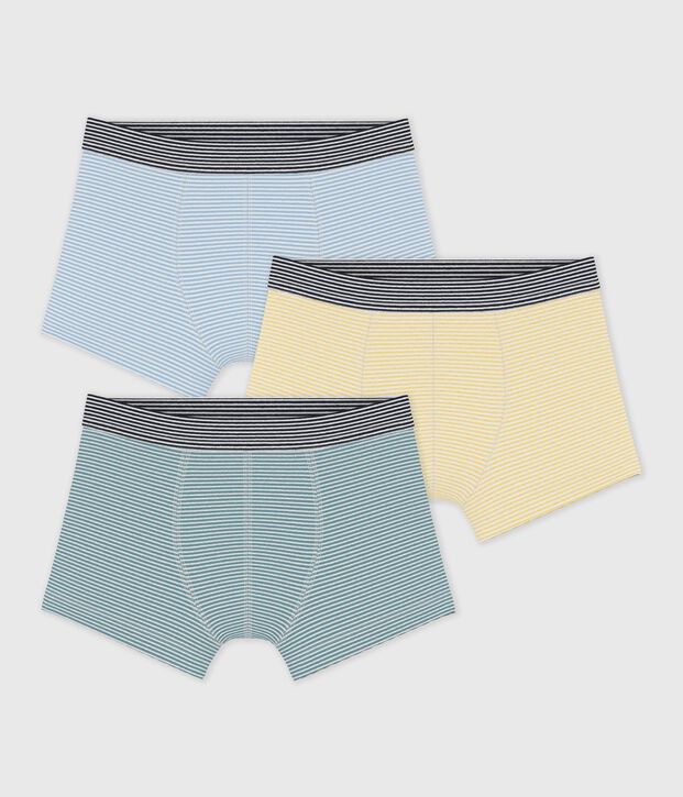 Set Kinder-Boxershorts aus Baumwolle mit Streifen vielfarbig