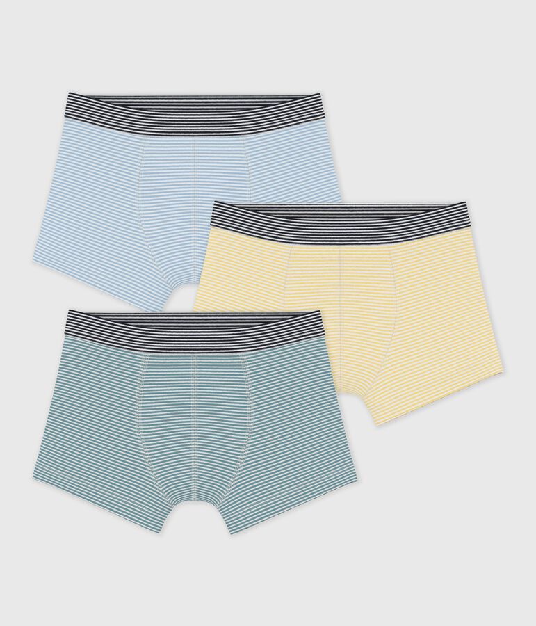 Set Kinder-Boxershorts aus Baumwolle mit Streifen vielfarbig