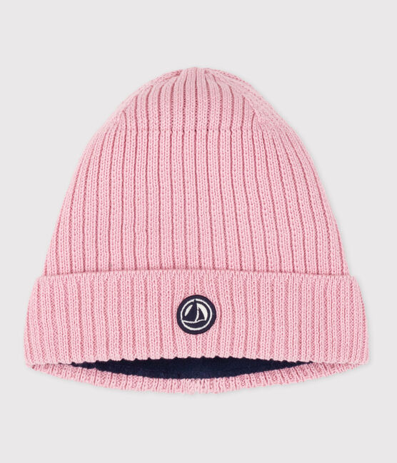 Kinder-Strickmütze mit Fleece gefüttert  rosa CHARME