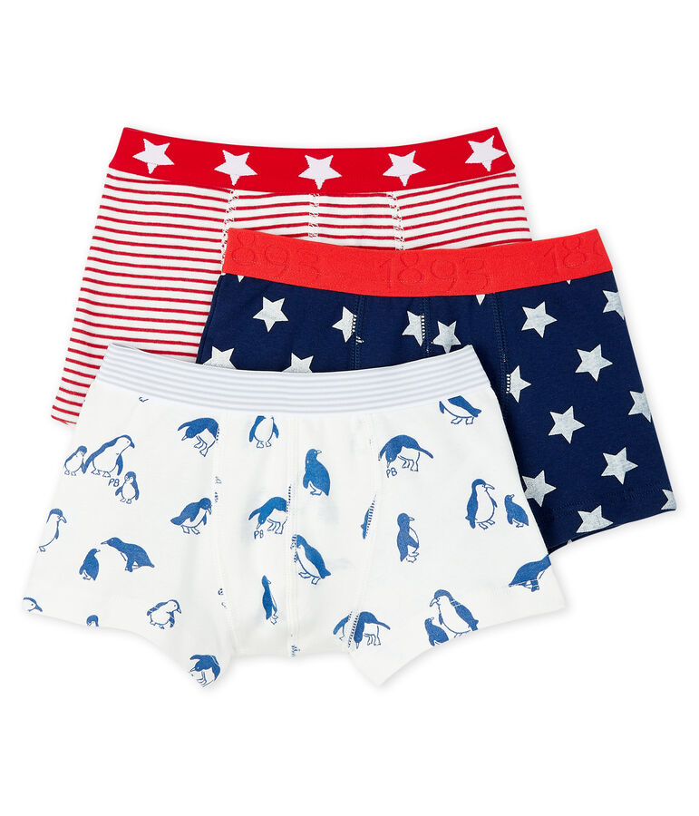 Set mit 3 gemusterten Boxershorts f&uuml;r kleine Jungen vielfarbig