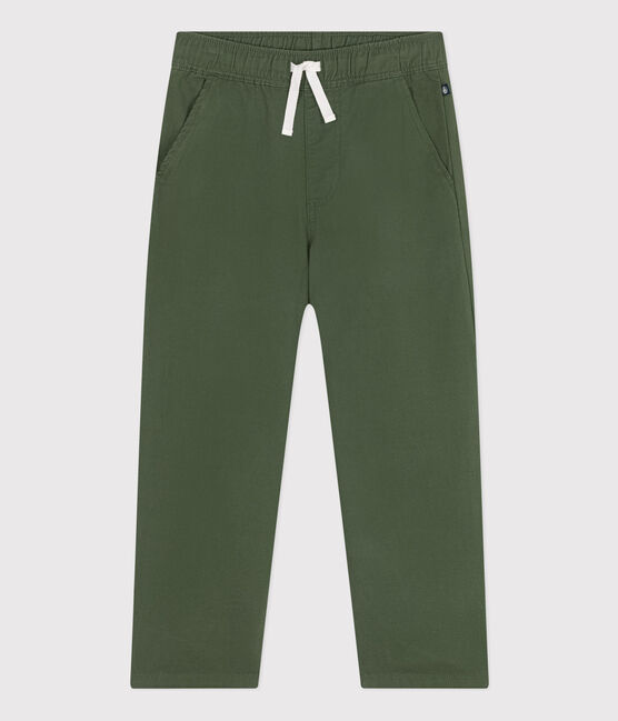 Kinderhose aus gestreiftem Baumwoll-Kattun Kinder/Jungen grün CROCO