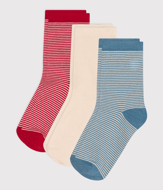 3er-Set gestreifte Kindersocken aus Baumwolle variante 1