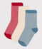 3er-Set gestreifte Kindersocken aus Baumwolle variante 1