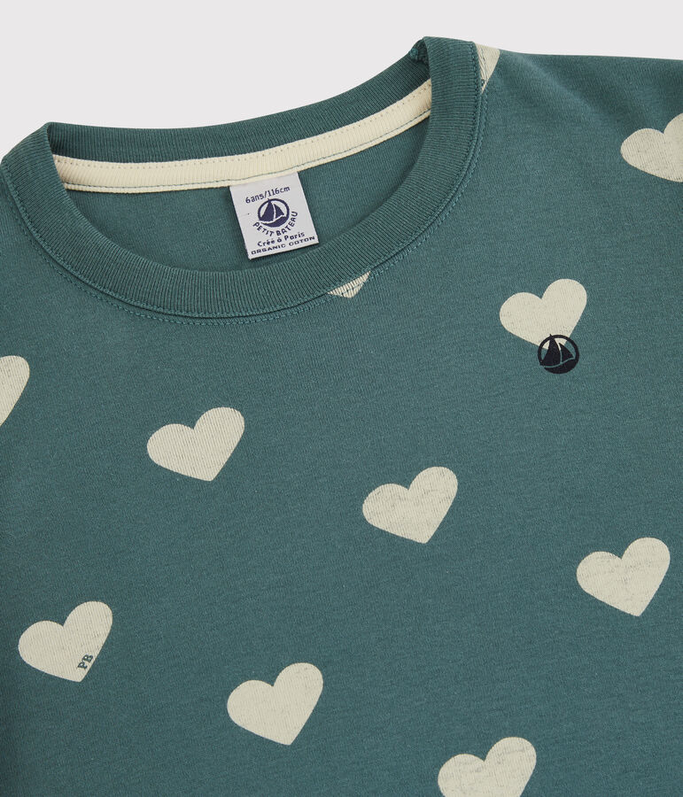 Kurz&auml;rmeliges T-Shirt aus Baumwolle f&uuml;r Jungen gr&uuml;n BRUT/weiss AVALANCHE