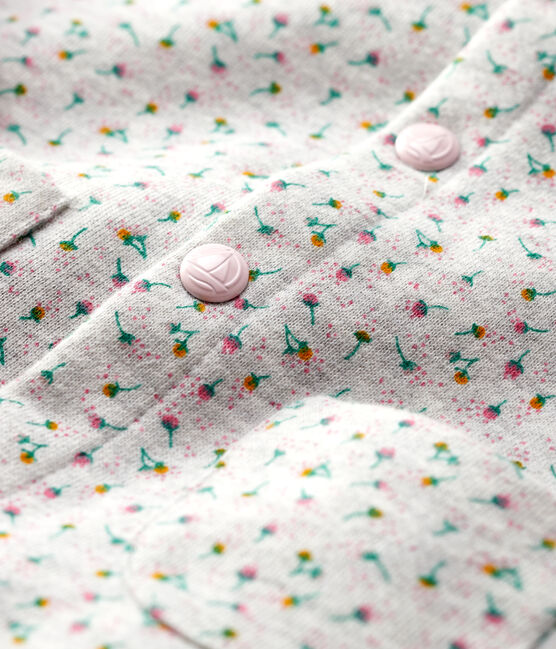 Baby-Cardigan aus Molton. grau BELUGA/weiss MULTICO