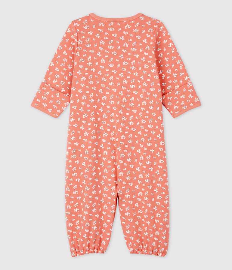 Baby-Overall aus Bio-Baumwolle rosa/weiss