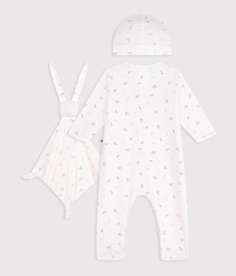 Newborn-Geschenkset aus Baumwolle mit Blumenmotiv vielfarbig