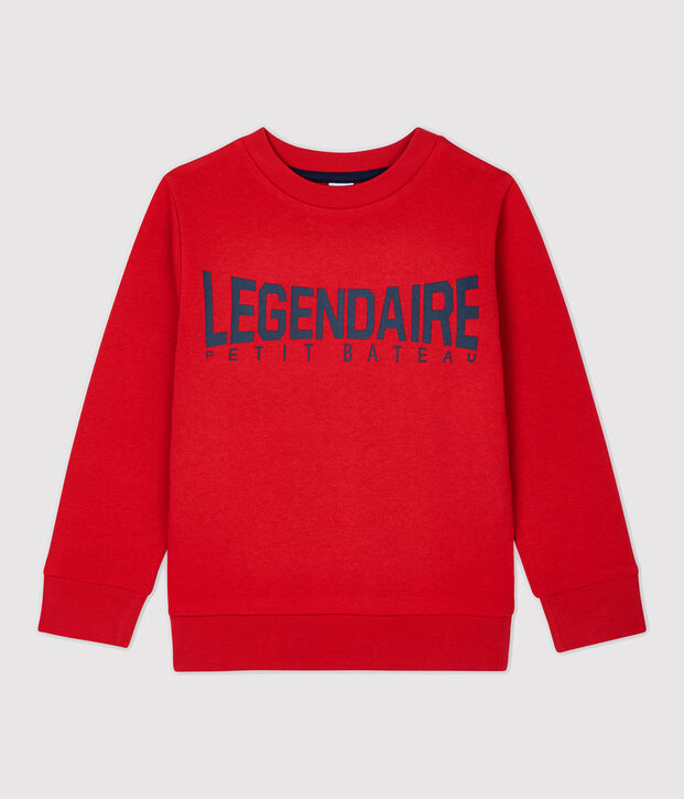 Kinder-Sweatshirt aus Molton f&uuml;r Jungen rot