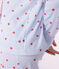 Gekn&ouml;pfter Damen-Pyjama aus Baumwolle mit Herzmotiv weiss/vielfarbig