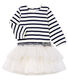 Langärmeliges gestreiftes Babykleid für Mädchen