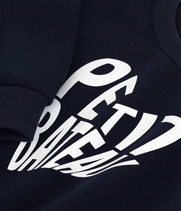 Kinder-Sweatshirt aus Molton f&uuml;r M&auml;dchen blau