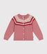 Kinder-Cardigan aus Woll- und Baumwoll-Jacquard für Mädchen