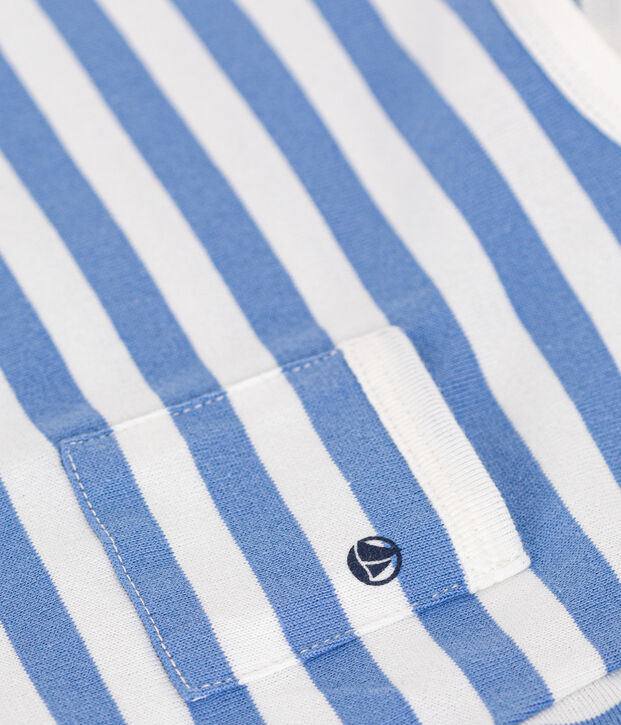 Kurz&auml;rmeliges Baby-T-Shirt aus Jersey blau/weiss