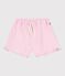 Kinder-Shorts aus einfarbiger Baumwolle rosa