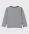 Langärmeliges Kinder-T-Shirt aus Doppeljersey für Jungen blau SMOKING/weiss MARSHMALLOW
