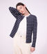 Damen-Cardigan aus Baumwolle mit Streifen