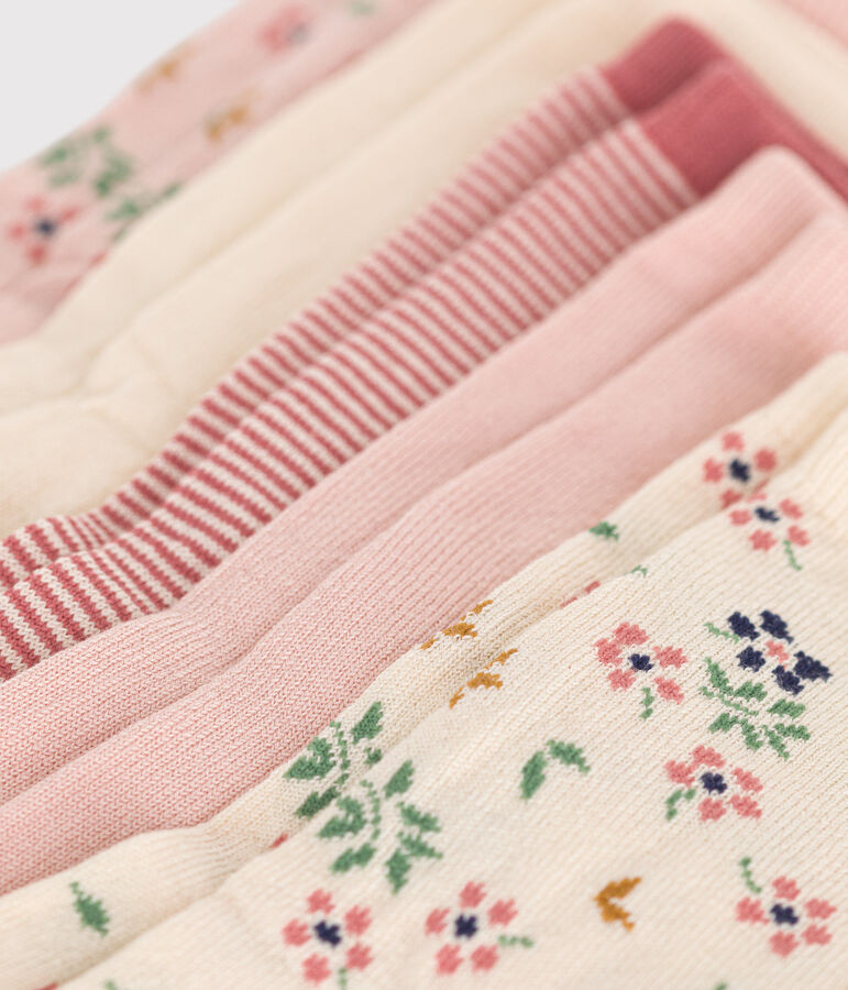 5er-Set Kinder-Socken aus Baumwolle mit Blumenmotiv vielfarbig