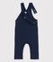Lange Baby-Latzhose aus dickem Bio-Jersey blau SMOKING