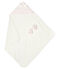 Box mit Badetuch und Babyschuhen aus Frottee und Rippstrick weiss MARSHMALLOW/rosa GROSEILLER