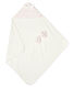 Box mit Badetuch und Babyschuhen aus Frottee und Rippstrick