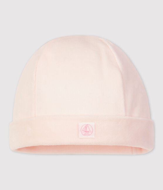 Baby-Mütze aus Bio-Baumwollnicki rosa FLEUR