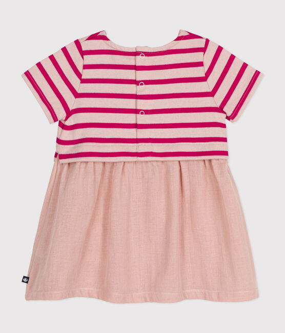 Kurzärmeliges Babykleid aus dickem Jersey und Musselin SALINE/ DELHI
